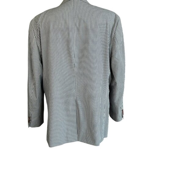 Orvis Men's Blue Gingham Check 3 Button Sport Coat Blazer Size 46R - Picture 12 of 12